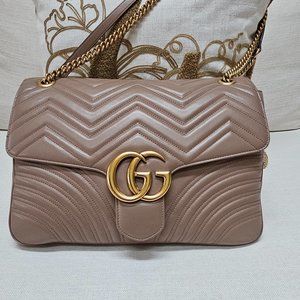 GUCCI GG MARMONT LARGE FLAP BAG